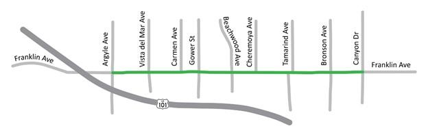 Map of Franklin-Argyle Underground Power Transmission Project