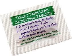 Toilet Leak Dye Tablets