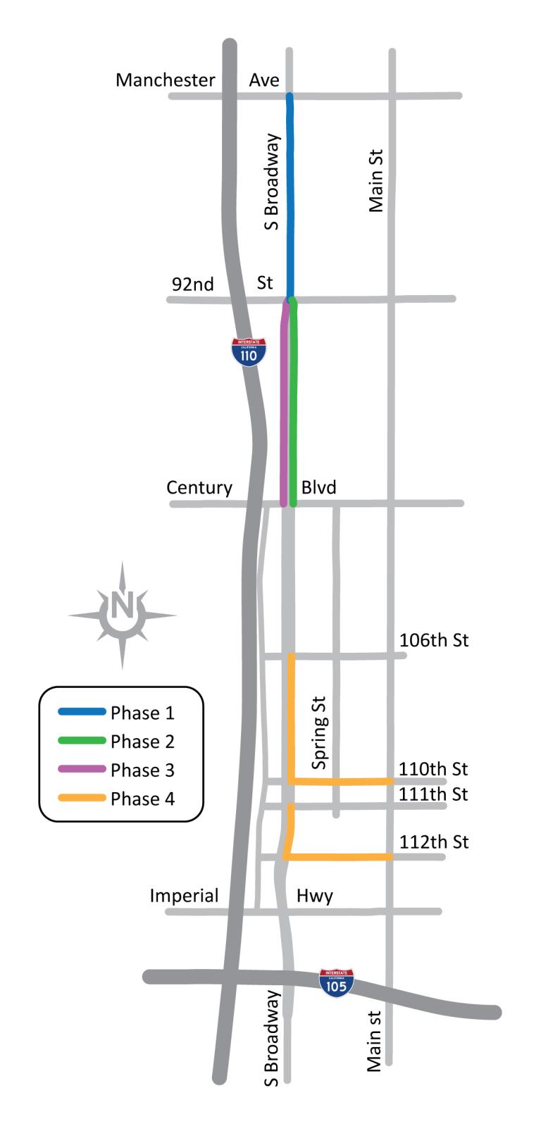 Broadway Mainline Replacement Project Map