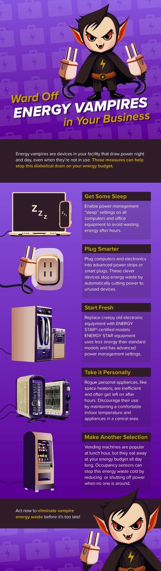 Ward Off Energy Vampires in Your Business infographic