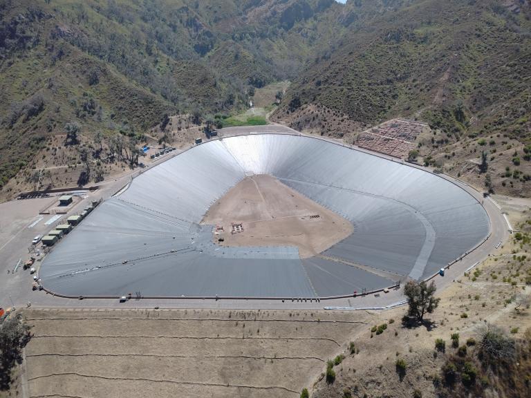 Santa Ynez Reservoir cover aerial view captured June 11, 2026