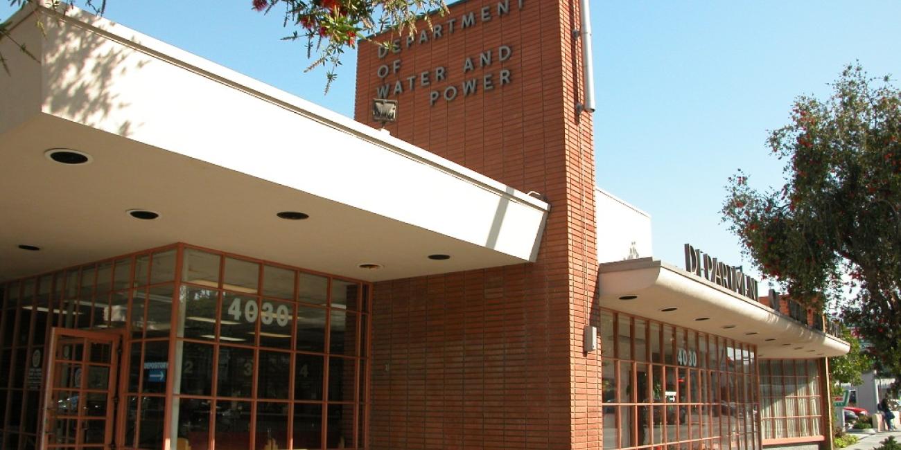 Crenshaw Customer Service Center, Entrance and Bicycle Rack