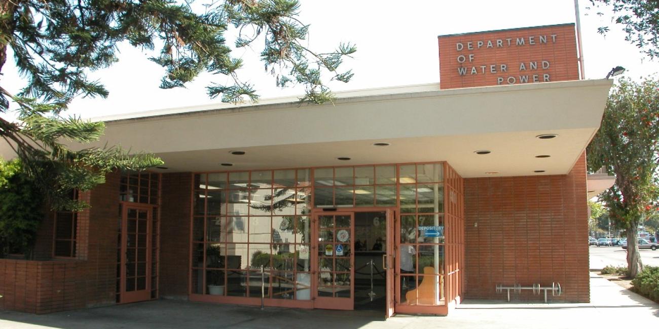 Crenshaw Customer Service Center, Entrance and Bicycle Rack