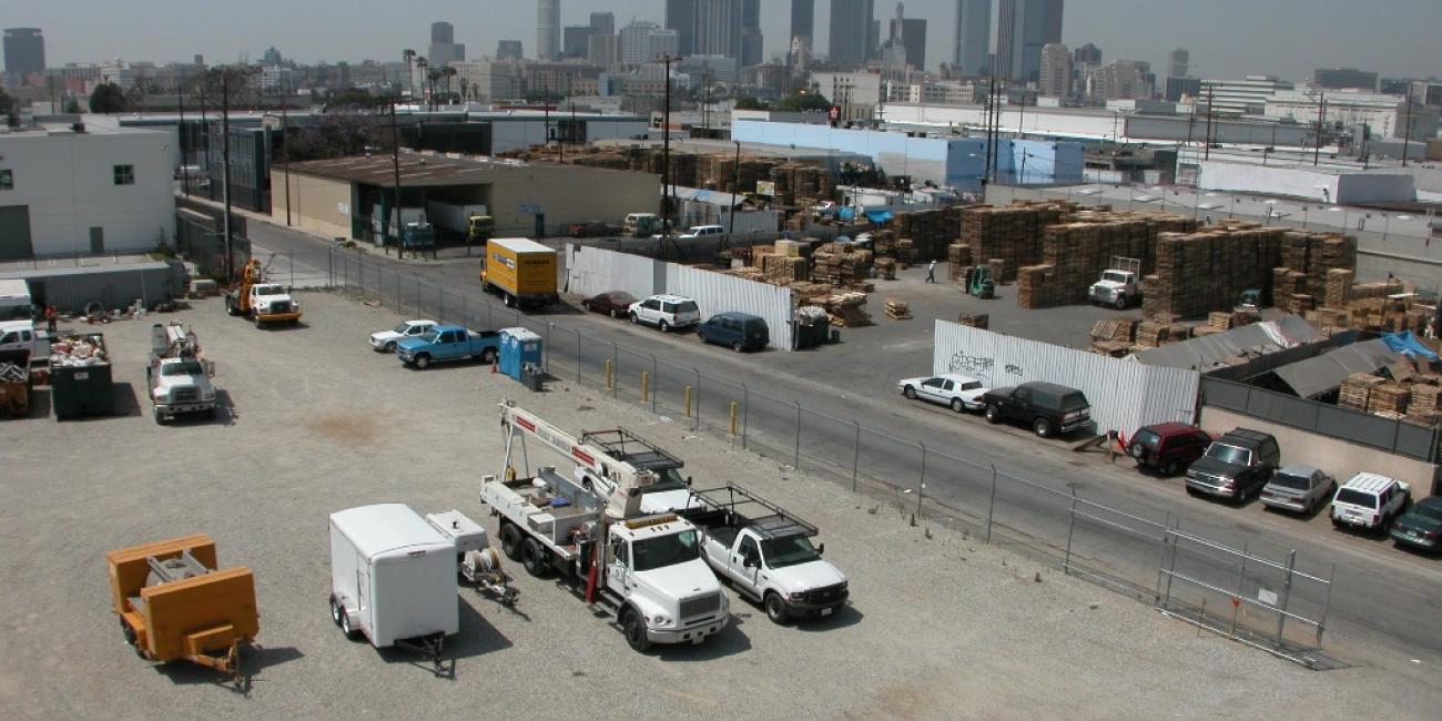 Palmetto Substations Regional Center, Rooftop, View of Downtown Highrise Buildings (Palmetto Yard, foreground)