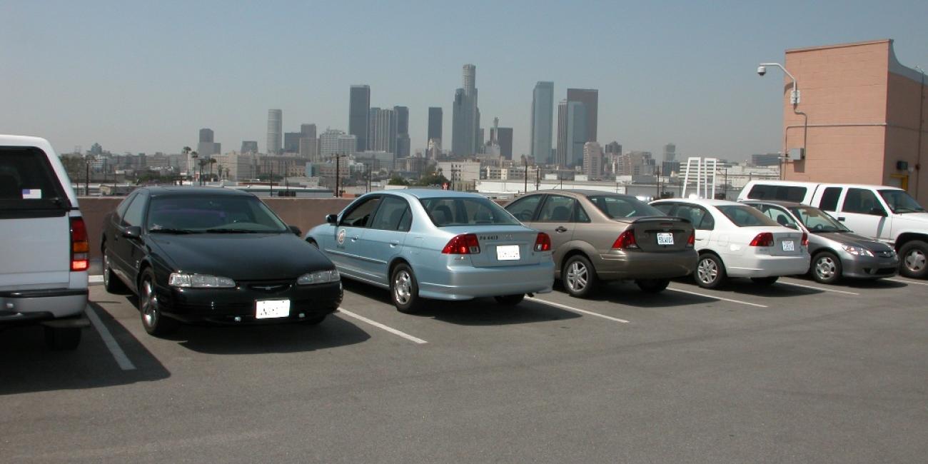 Palmetto Substations Regional Center, Rooftop Parking Lot, View of Downtown Highrises