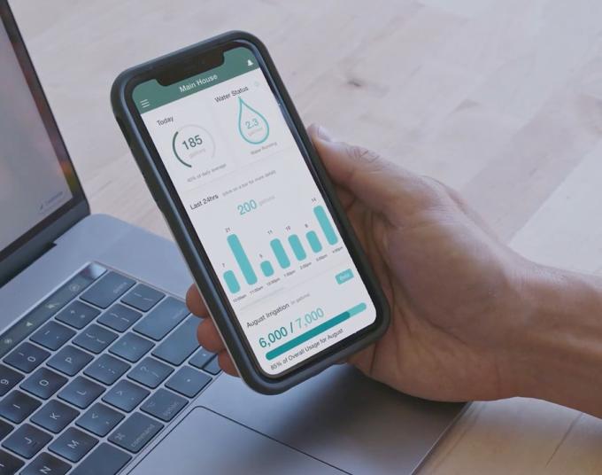 Ohun elo Ètò Atẹle Omi Flume Smart lori Foonu
