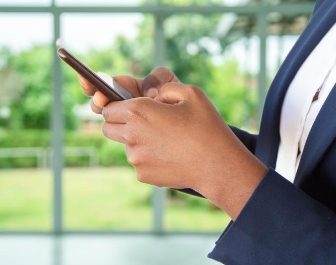 person holding cell phone